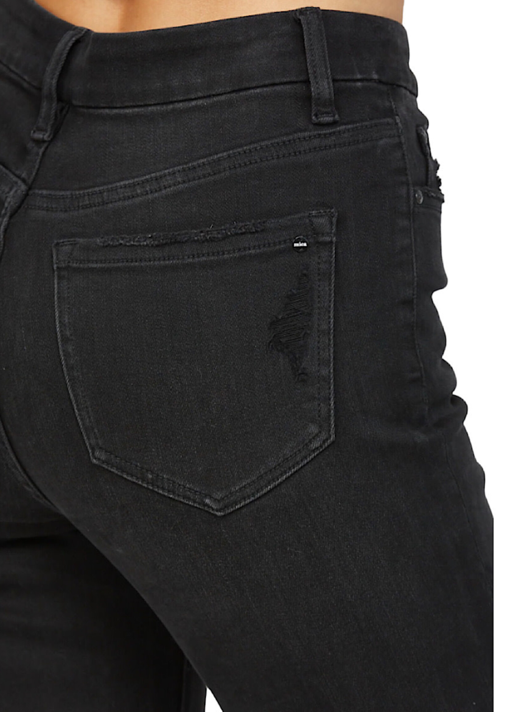 Mica Denim MDP-F149BK High Rise Crop Flare