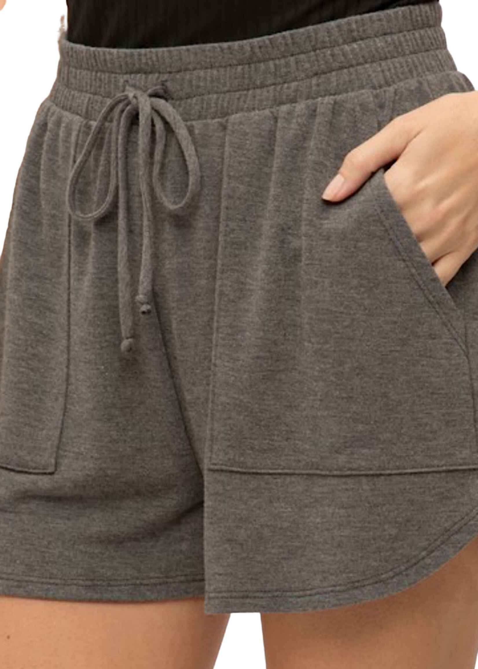 Charcoal Soft French Terry Shorts