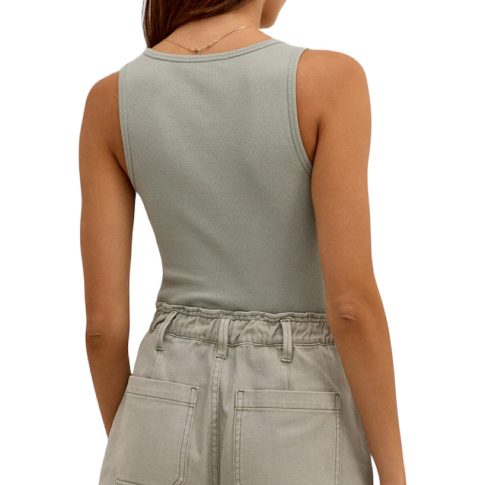 Z Supply Z Supply Essy Rib Top Pale Jade