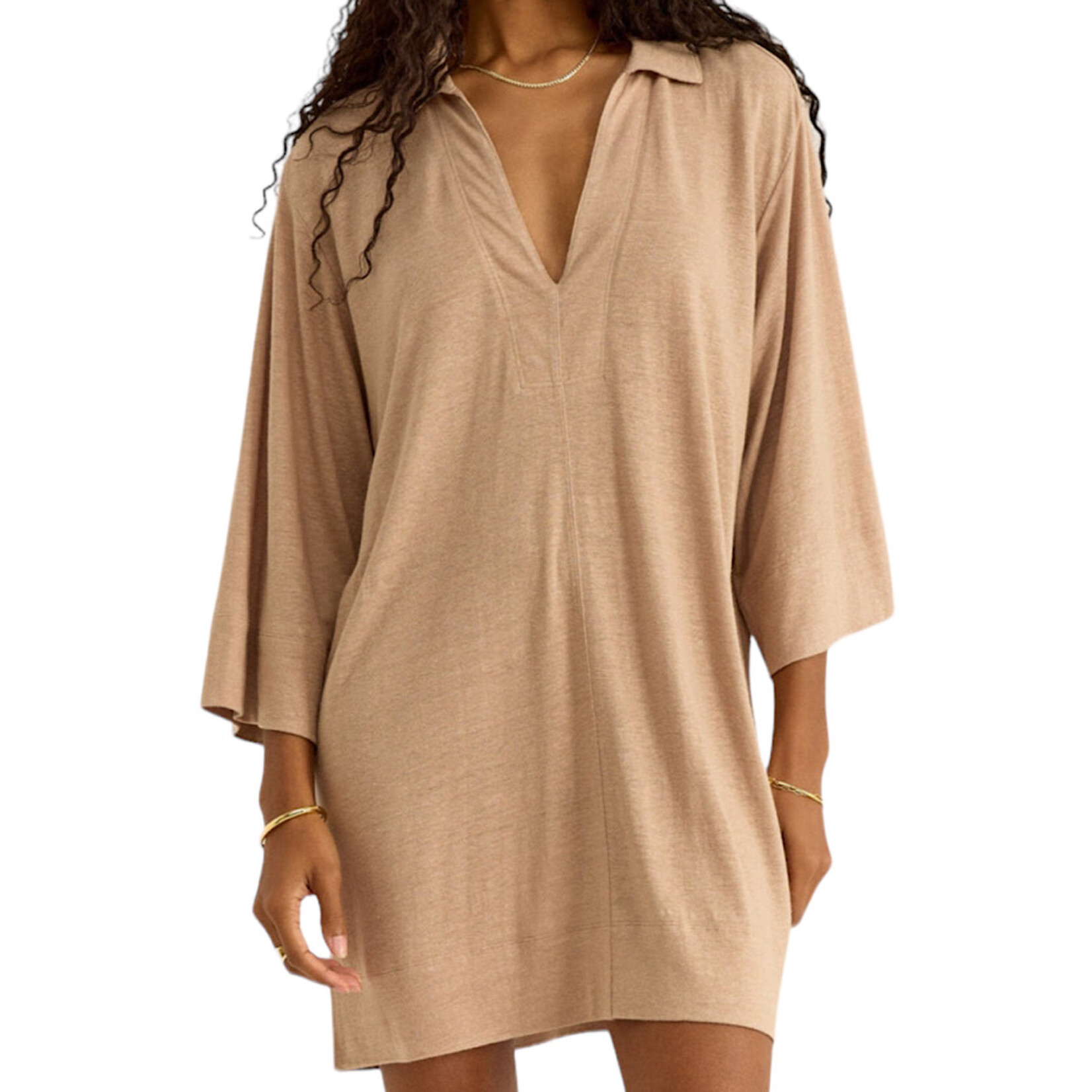 Z Supply Z Supply Mallory Slub Cover Up Iced Coffee