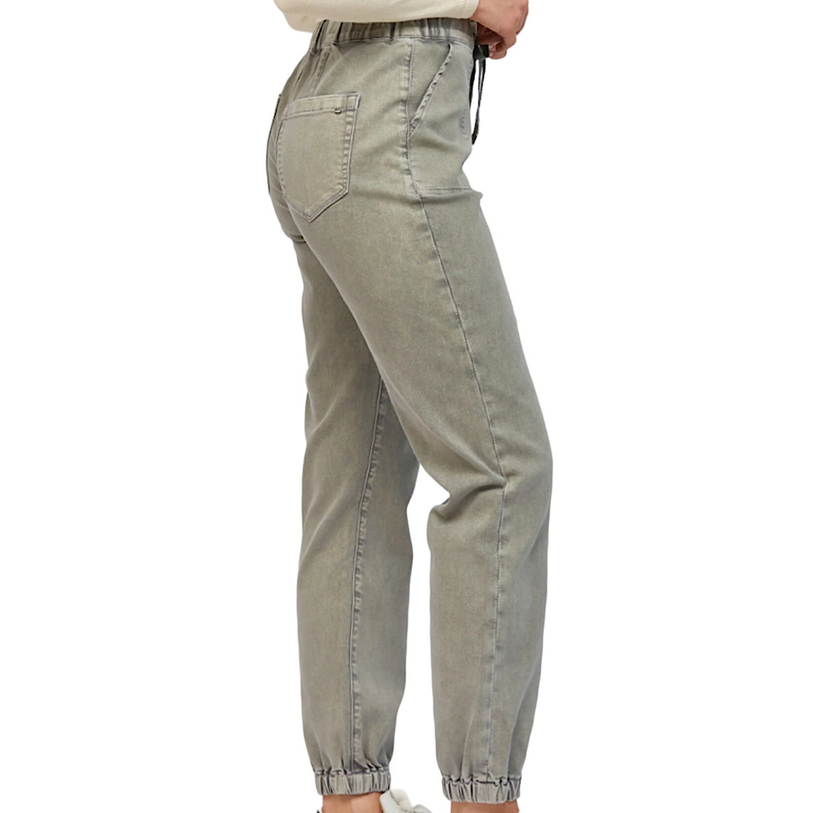 Mica Denim Mica Ash Grey High Rise Jogger Crop MDP-G3164AG