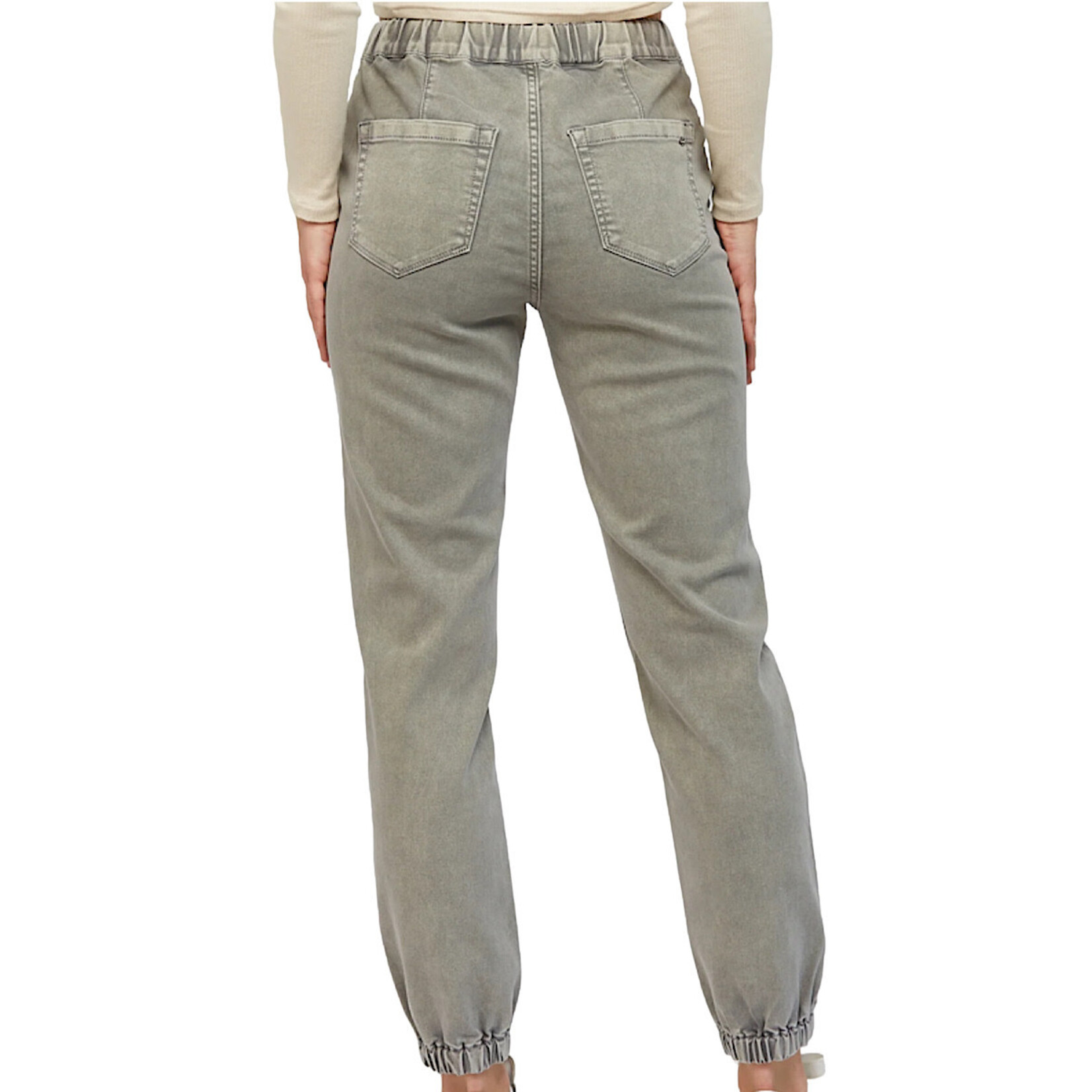 Mica Denim Mica Ash Grey High Rise Jogger Crop MDP-G3164AG
