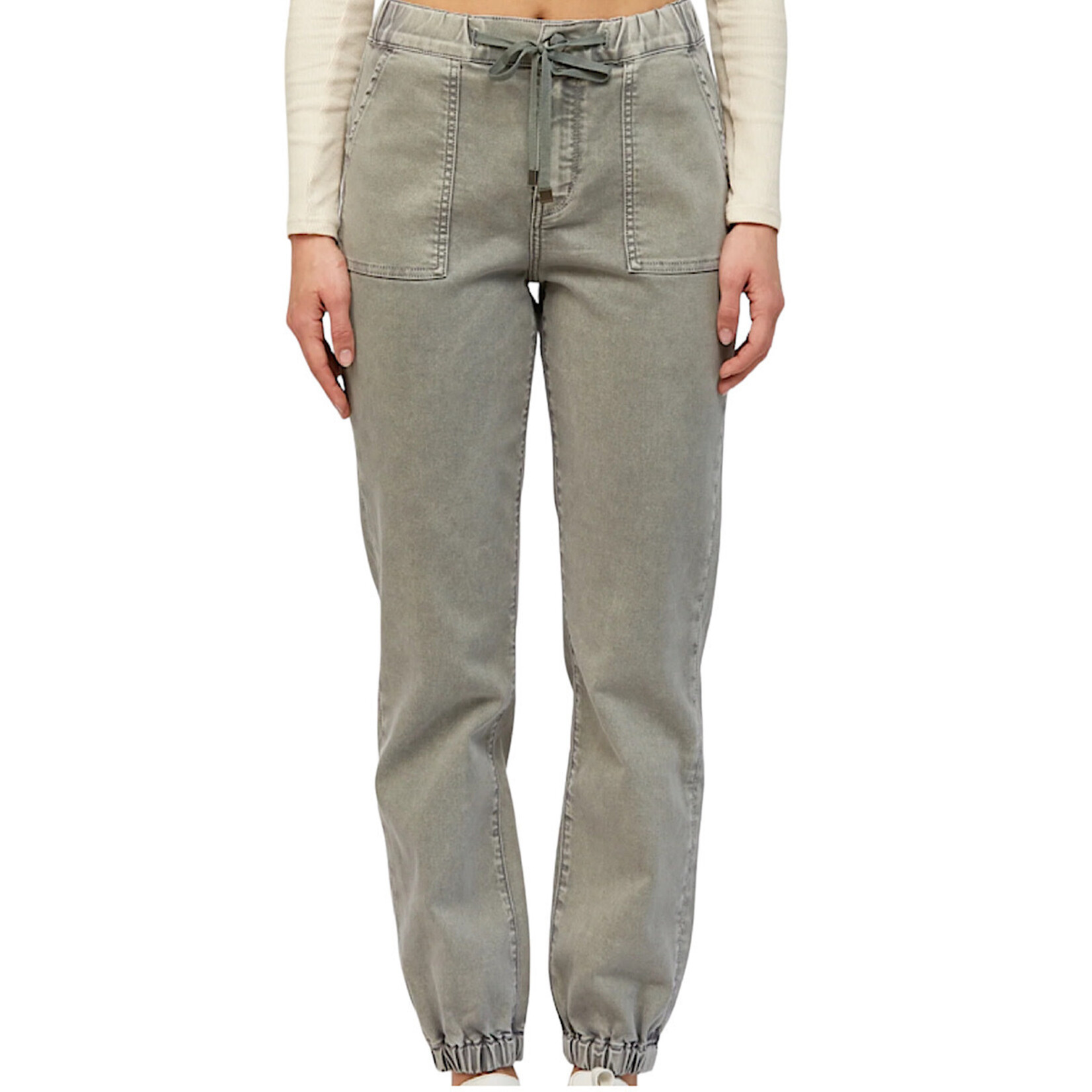 Mica Denim Mica Ash Grey High Rise Jogger Crop MDP-G3164AG