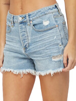 Mica Denim Mica Cool Blue High Rise Shorts MDP-H3069