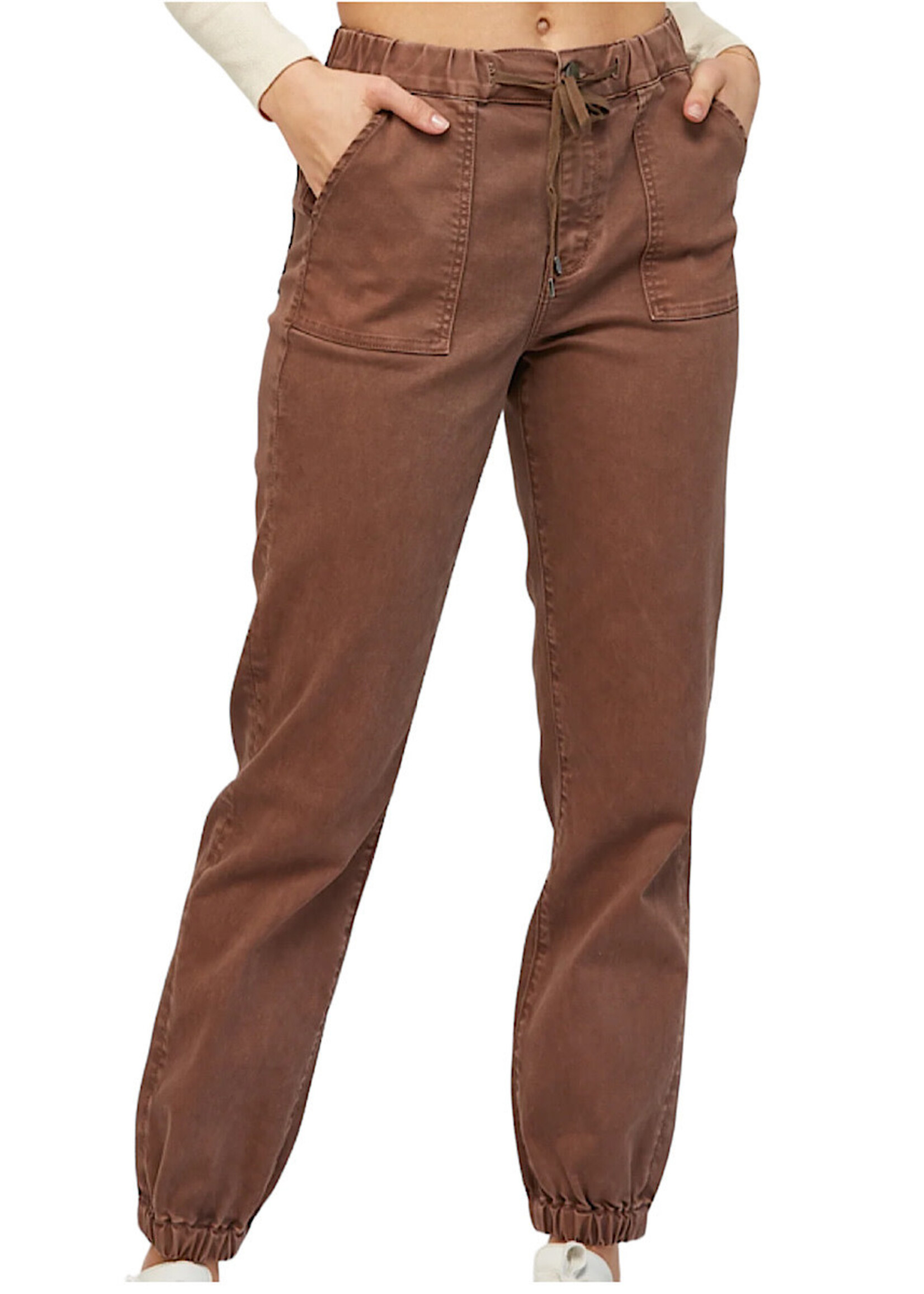 Mica Denim Mica Cocoa High Rise Jogger Crop MDP-G3164CO
