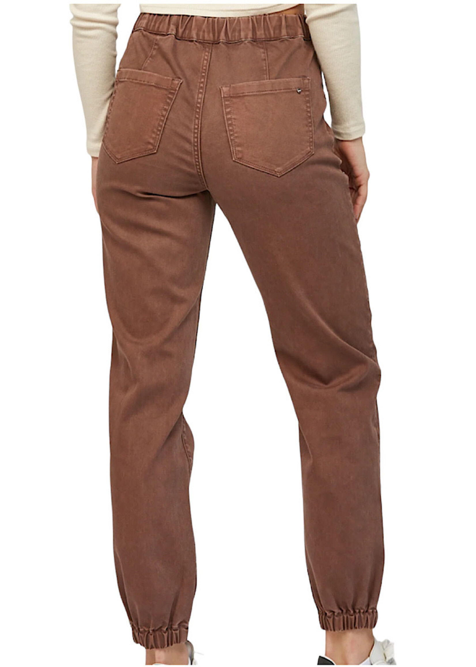 Mica Denim Mica Cocoa High Rise Jogger Crop MDP-G3164CO