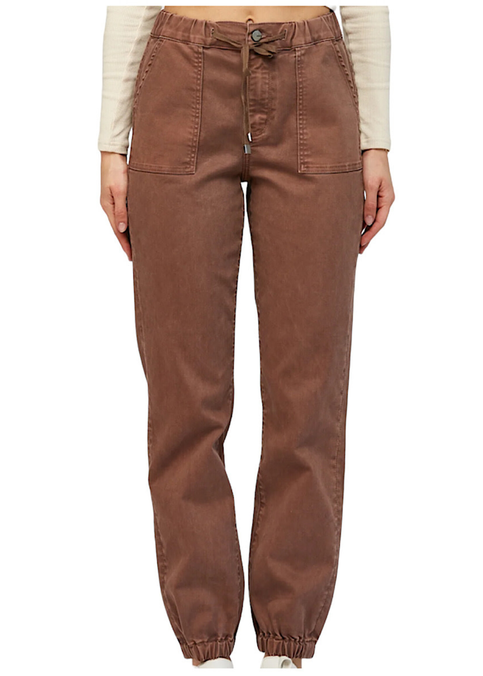 Mica Denim Mica Cocoa High Rise Jogger Crop MDP-G3164CO