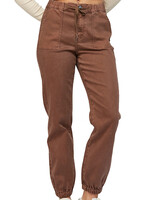 Mica Denim Mica Cocoa High Rise Jogger Crop MDP-G3164CO