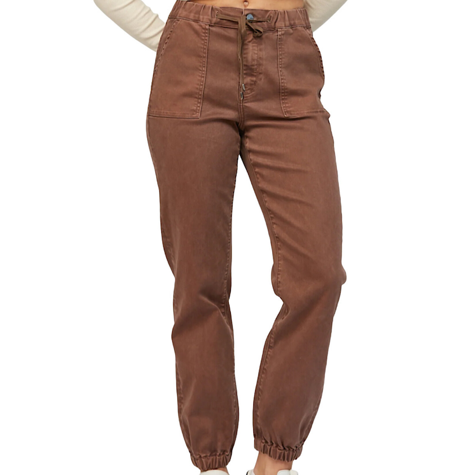 Mica Denim Mica Cocoa High Rise Jogger Crop MDP-G3164CO