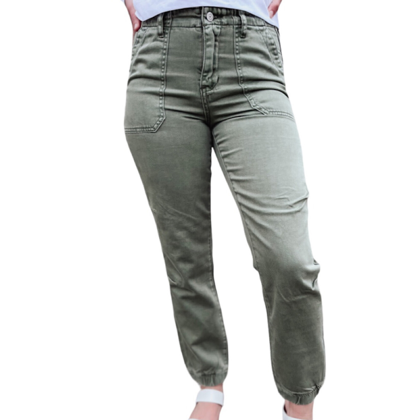 Vervet Olive Slim Joggers V2378