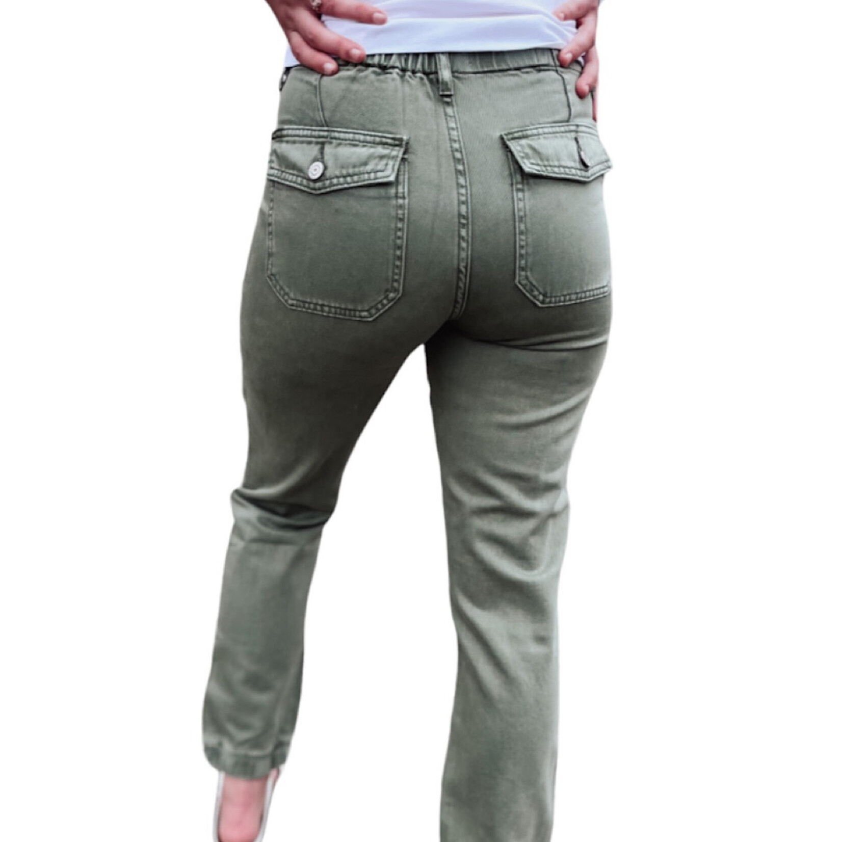 Vervet Olive Slim Joggers V2378