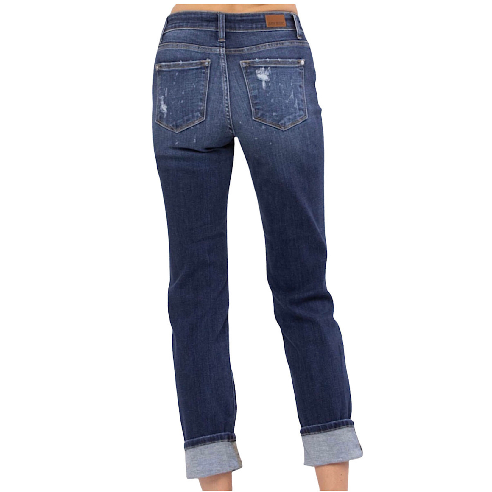 Judy Blue JB82198PL M/R Boyfriend Bleach Splash Jeans