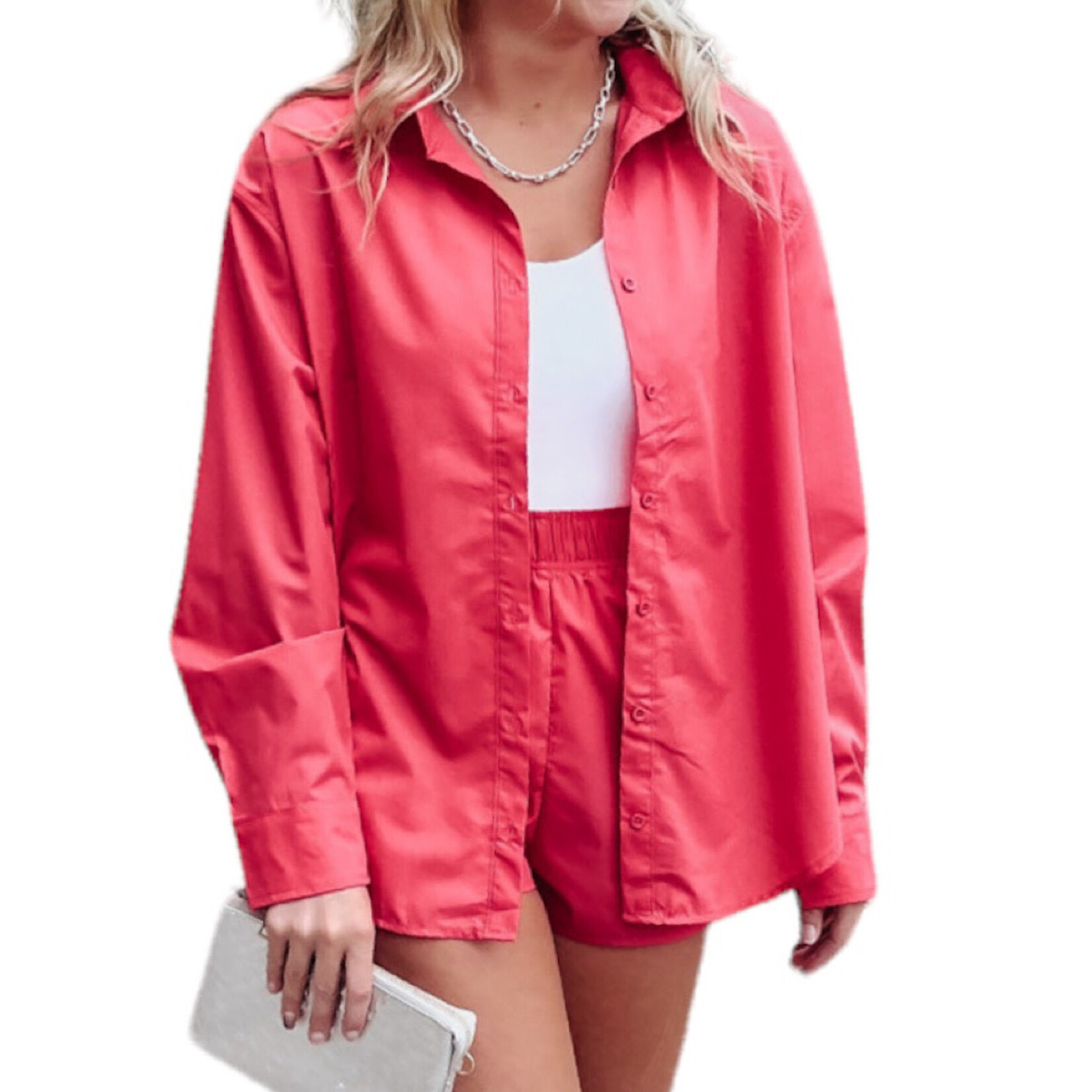 High Rise Side Slit Shorts