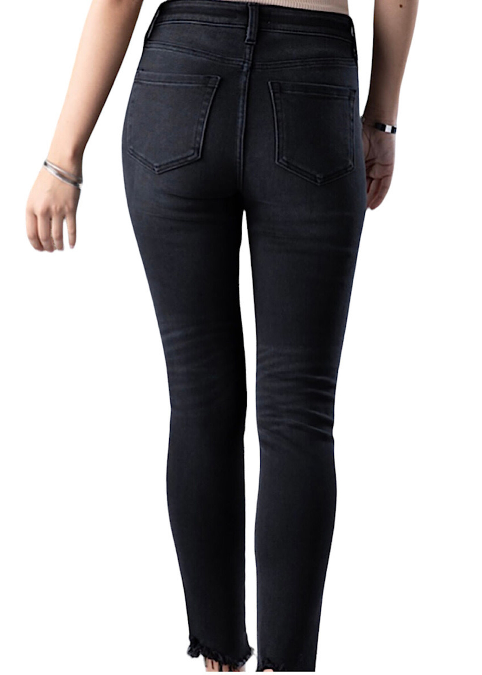 Ceros2113 Black High Rise Ankle Skinny