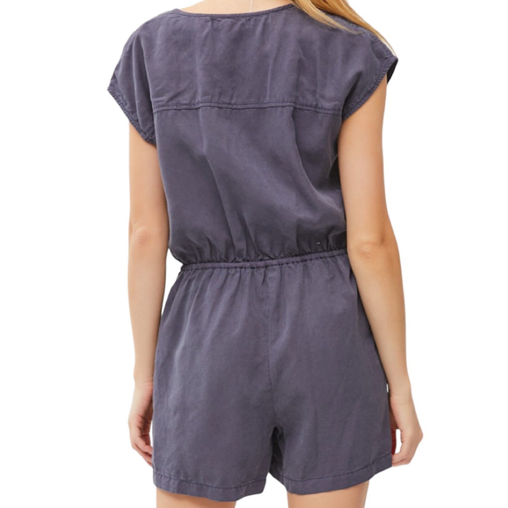 Slate Short Sleeve Tencel Romper