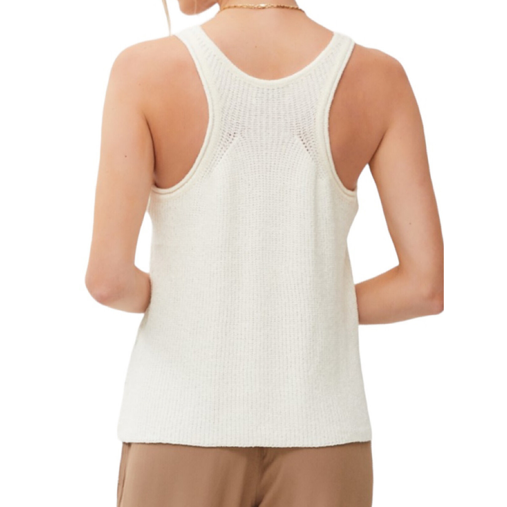 White Flowy Racerback Tank