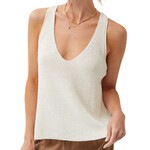 White Flowy Racerback Tank