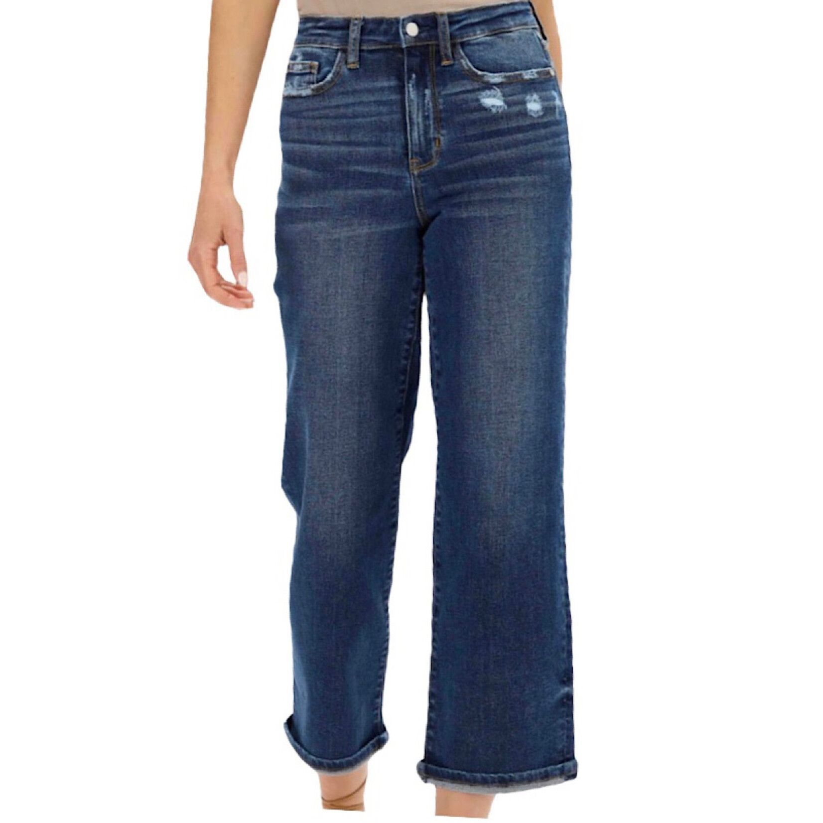 Judy Blue Judy Blue High Waist Destroyed Pocket Wide JB82497