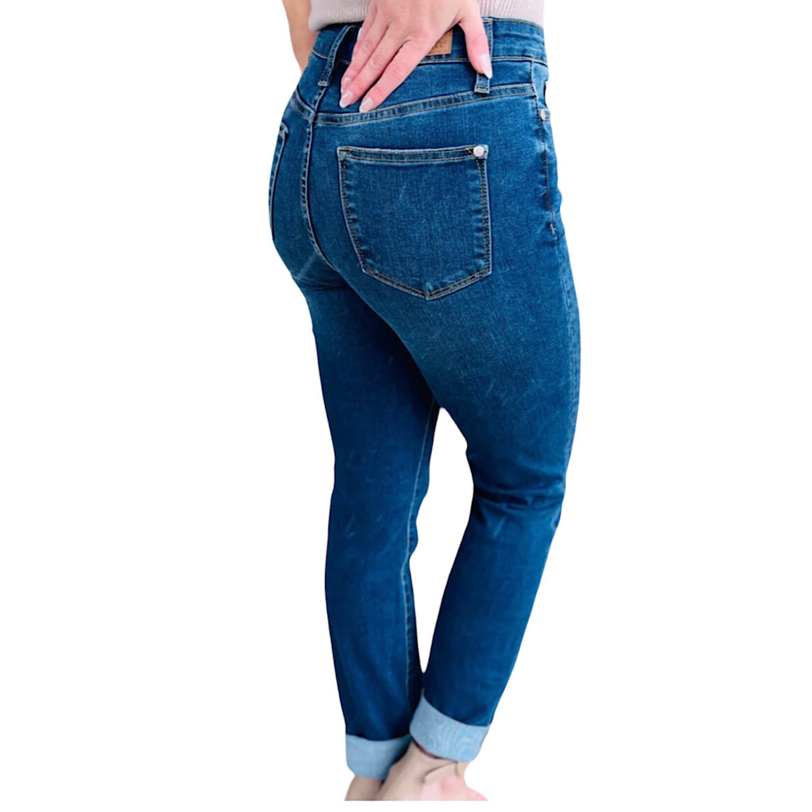 Judy Blue Judy Blue HW Cool Denim Sustainable Cuff BF JB88608