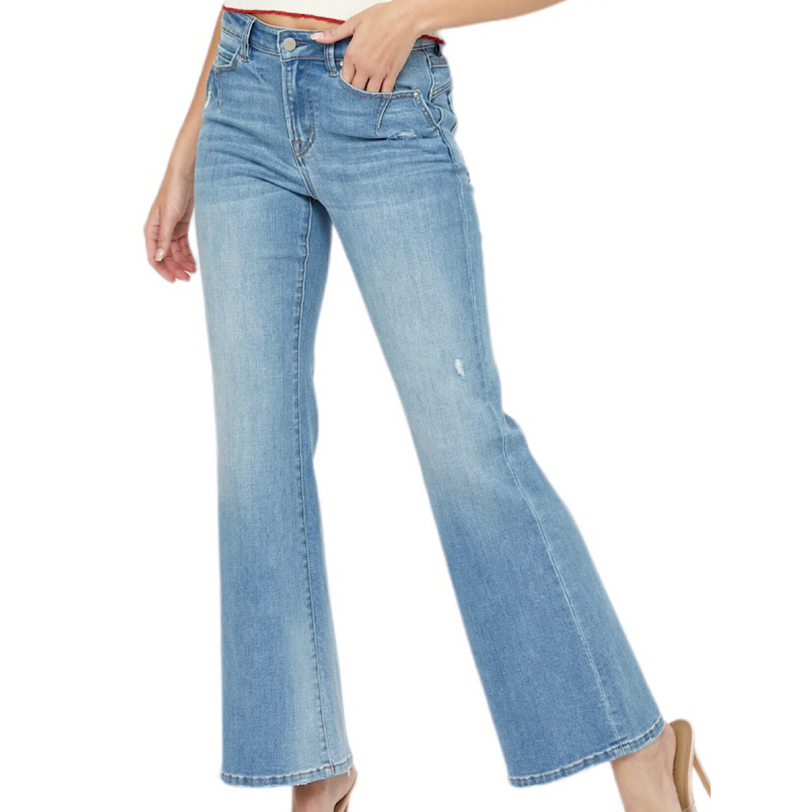 Mica Denim Mica Gallimard Mid Rise Slight Flare/Dart Detail MDP-F645