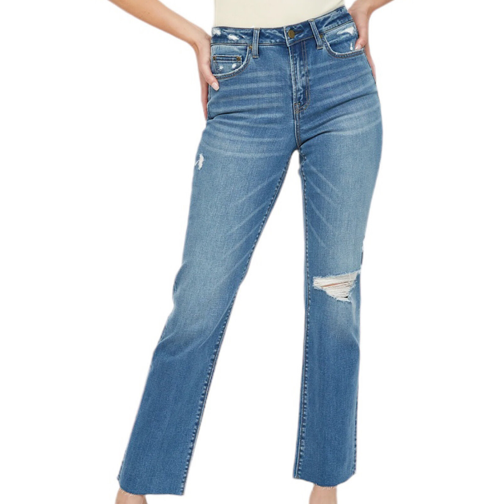Mica Denim Mica Vintage Blue High Rise Straight Leg MDP-T363