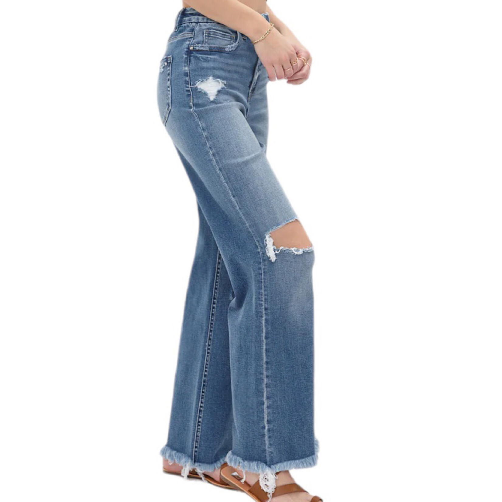 Mica Denim Mica Dehours Stretch Super High Rise Wide Leg MDP-W182