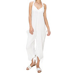 Off White Double Gauze Halter Jumpsuit
