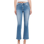 LV1357-P Plus Nile Blue Mid Rise Crop Flare