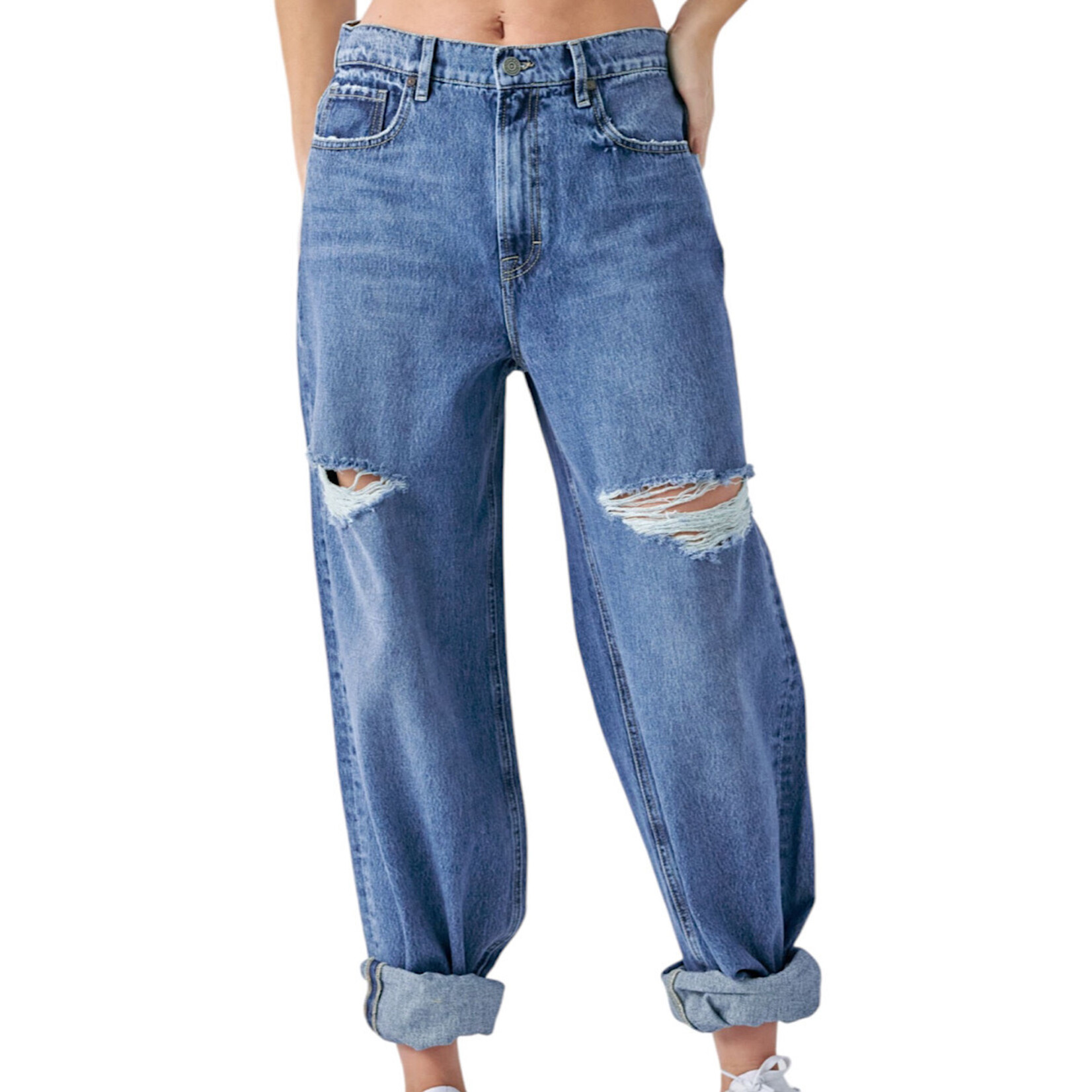 Hidden Hidden HD9153B-MD Medium Dark Alyx High Rise Baggy Jeans