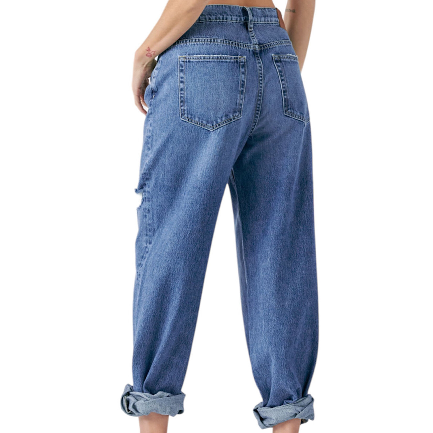 Hidden Hidden HD9153B-MD Medium Dark Alyx High Rise Baggy Jeans