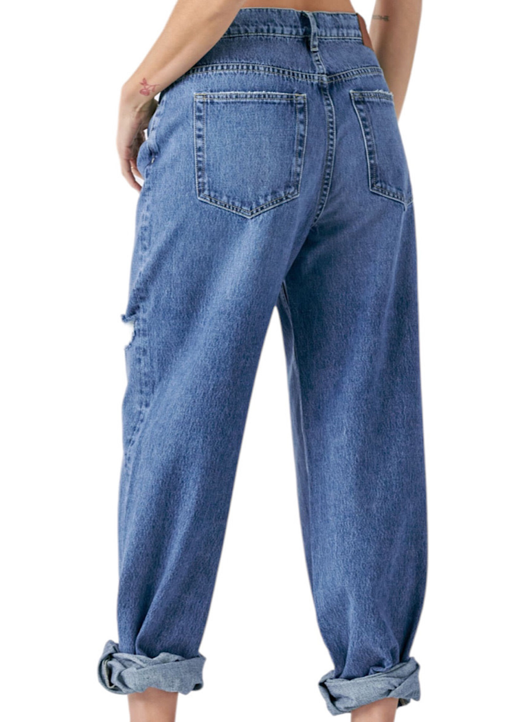 Hidden Hidden HD9153B-MD Medium Dark Alyx High Rise Baggy Jeans
