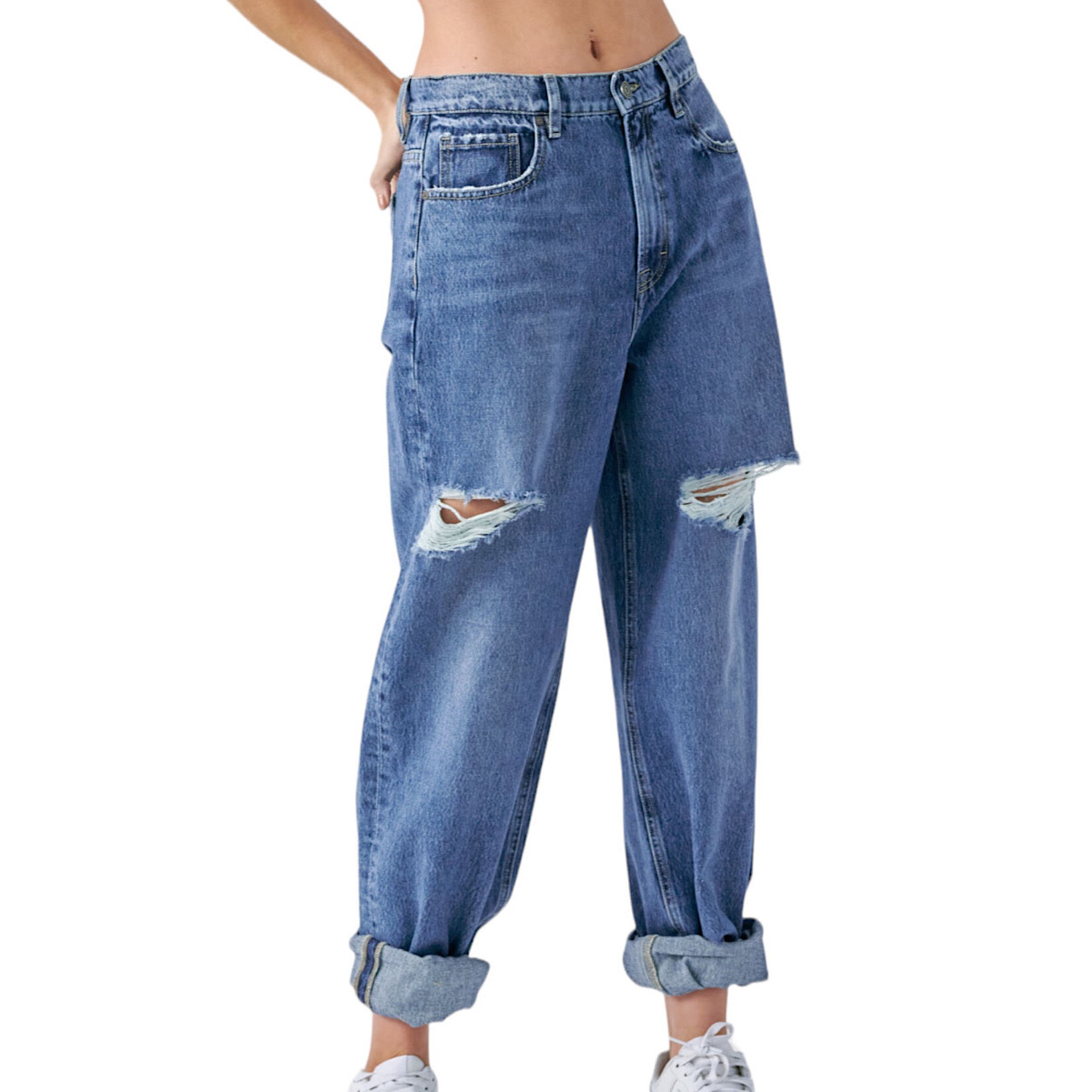 Hidden Hidden HD9153B-MD Medium Dark Alyx High Rise Baggy Jeans