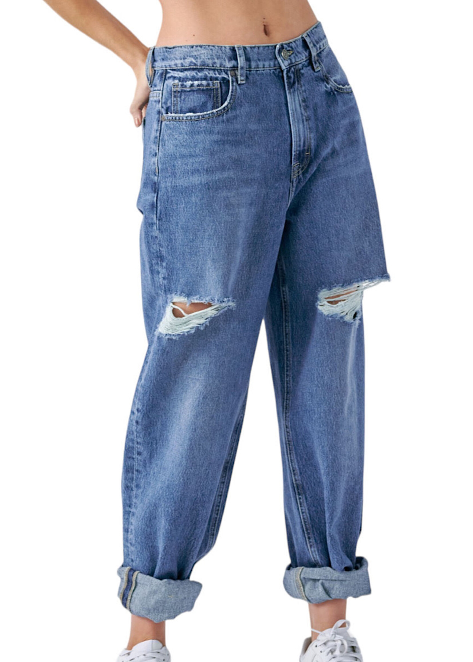 Hidden Hidden HD9153B-MD Medium Dark Alyx High Rise Baggy Jeans