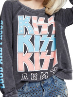 Recycled Karma KISS Army Sweatshirt -Black