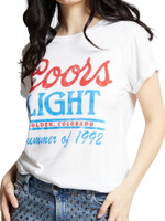 Recycled Karma Coors Light Burnout White S/S Tee