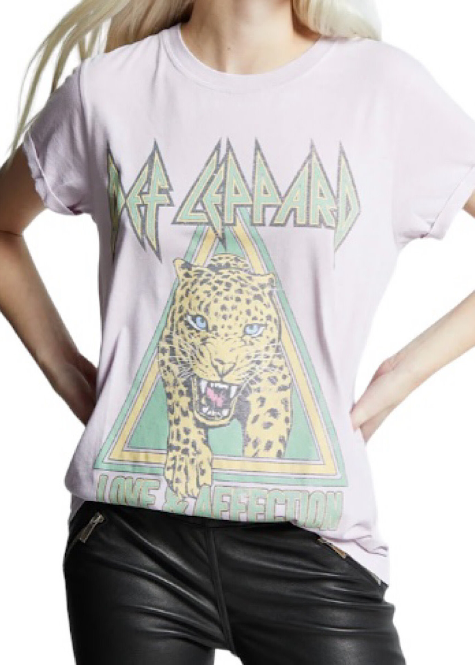Recycled Karma Def Leppard Love & Affection Burnout Lilac Tee
