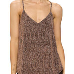 Bronze Adjustable Spaghetti Strap V Neck Tank