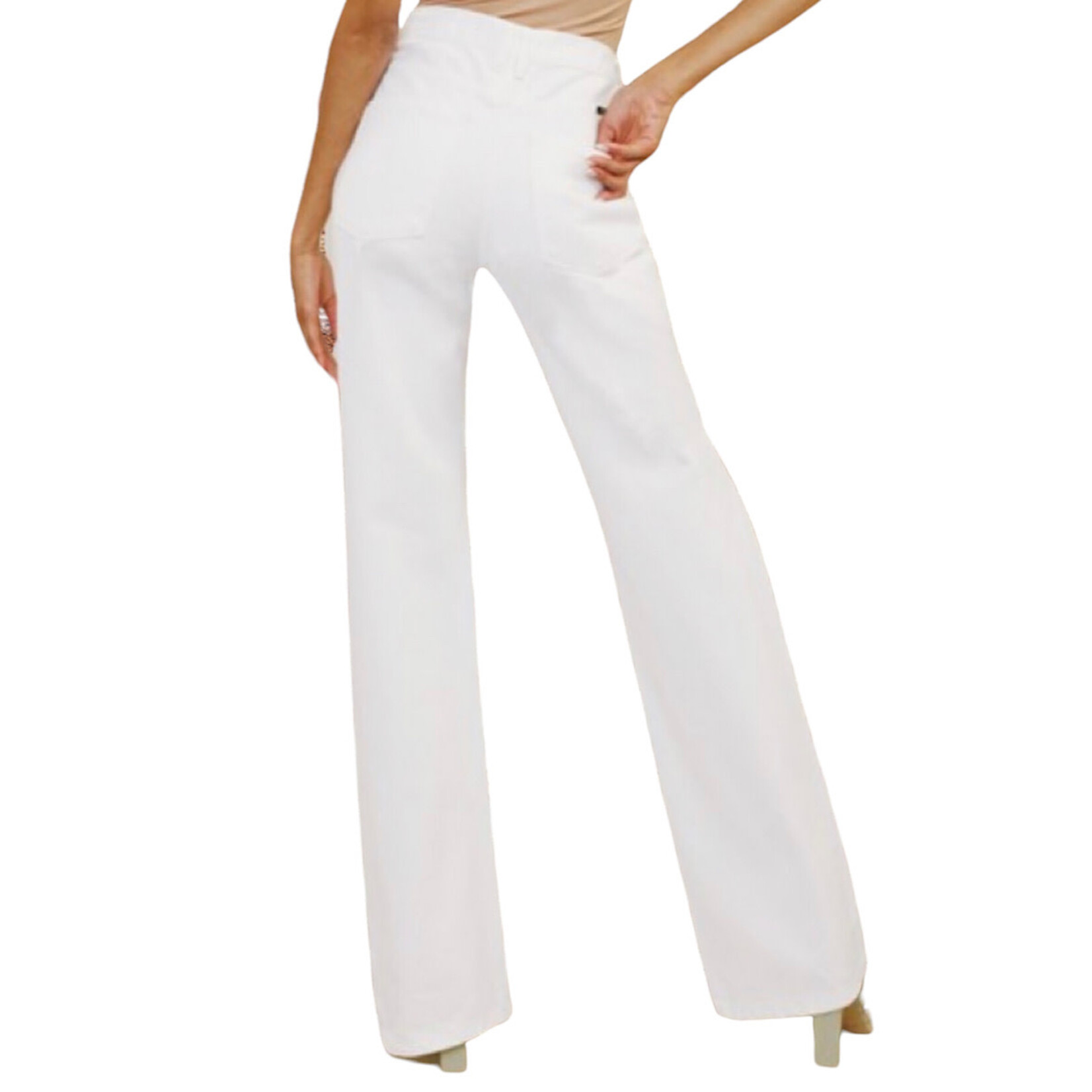 KanCan White High Rise 90's Flare KC7373WTV1