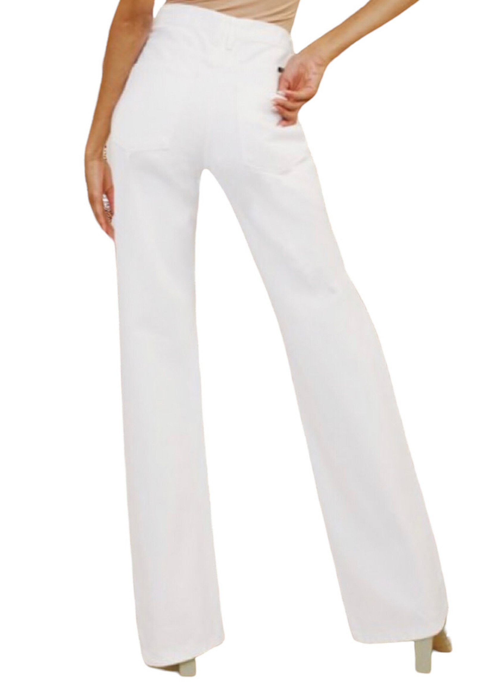 KanCan White High Rise 90's Flare KC7373WTV1