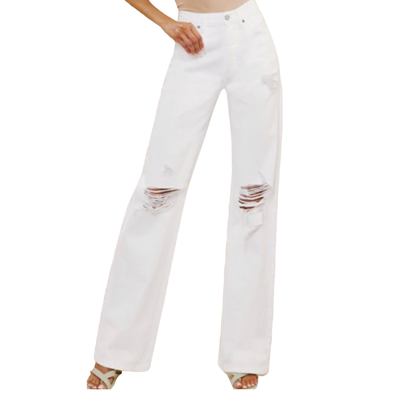 KanCan White High Rise 90's Flare KC7373WTV1