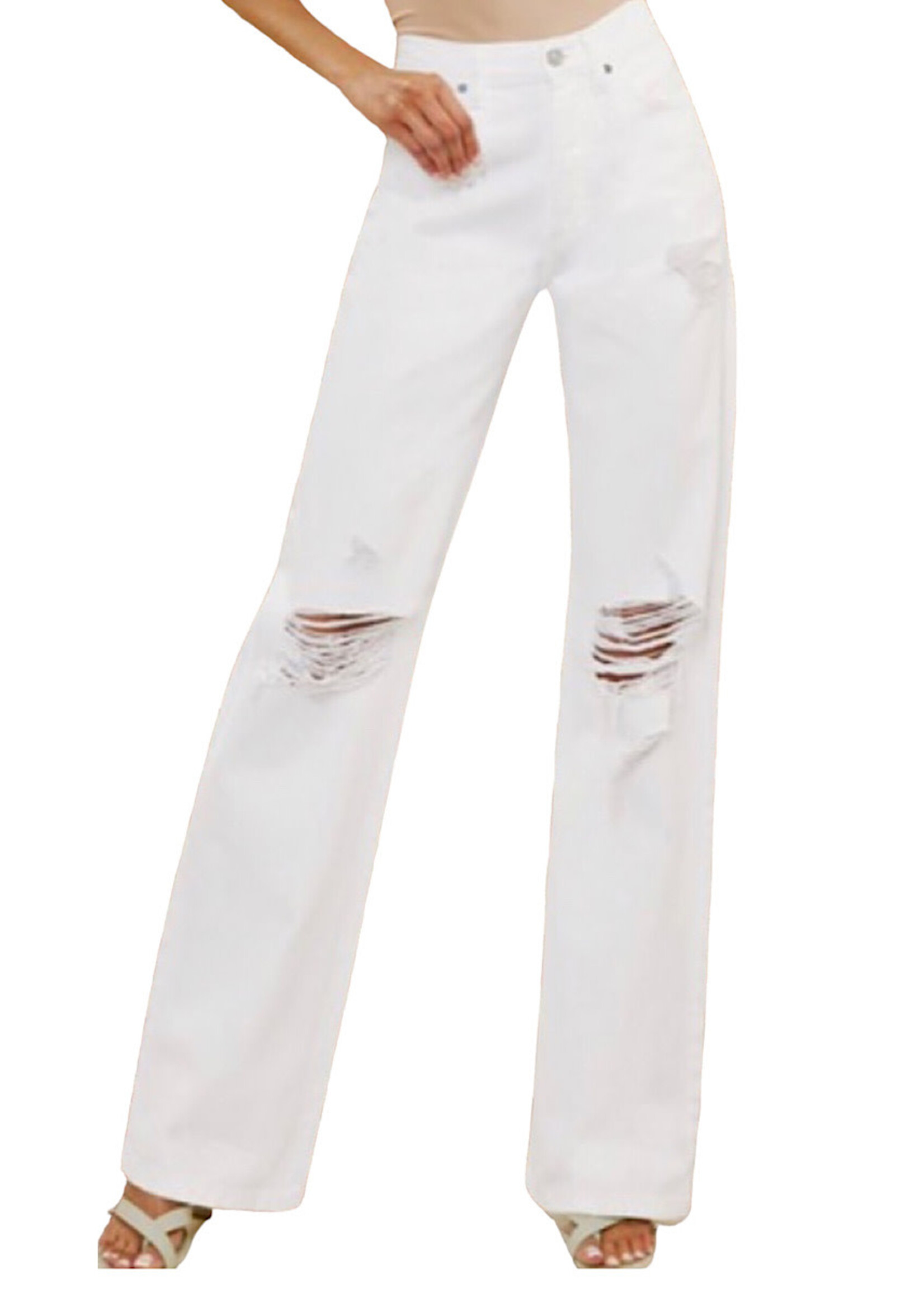 KanCan White High Rise 90's Flare KC7373WTV1