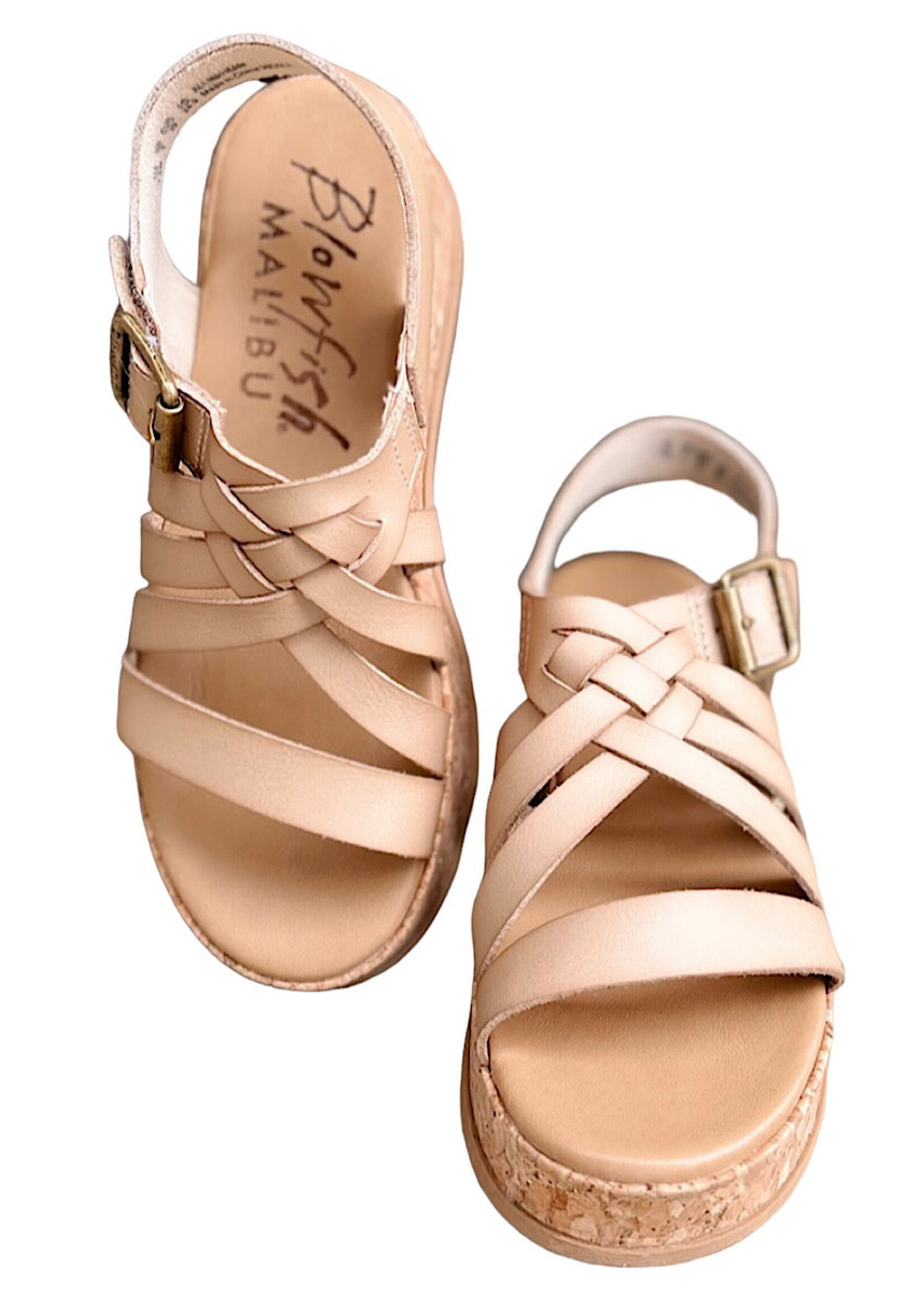 Blowfish Merci Almond Faux Leather Sandals
