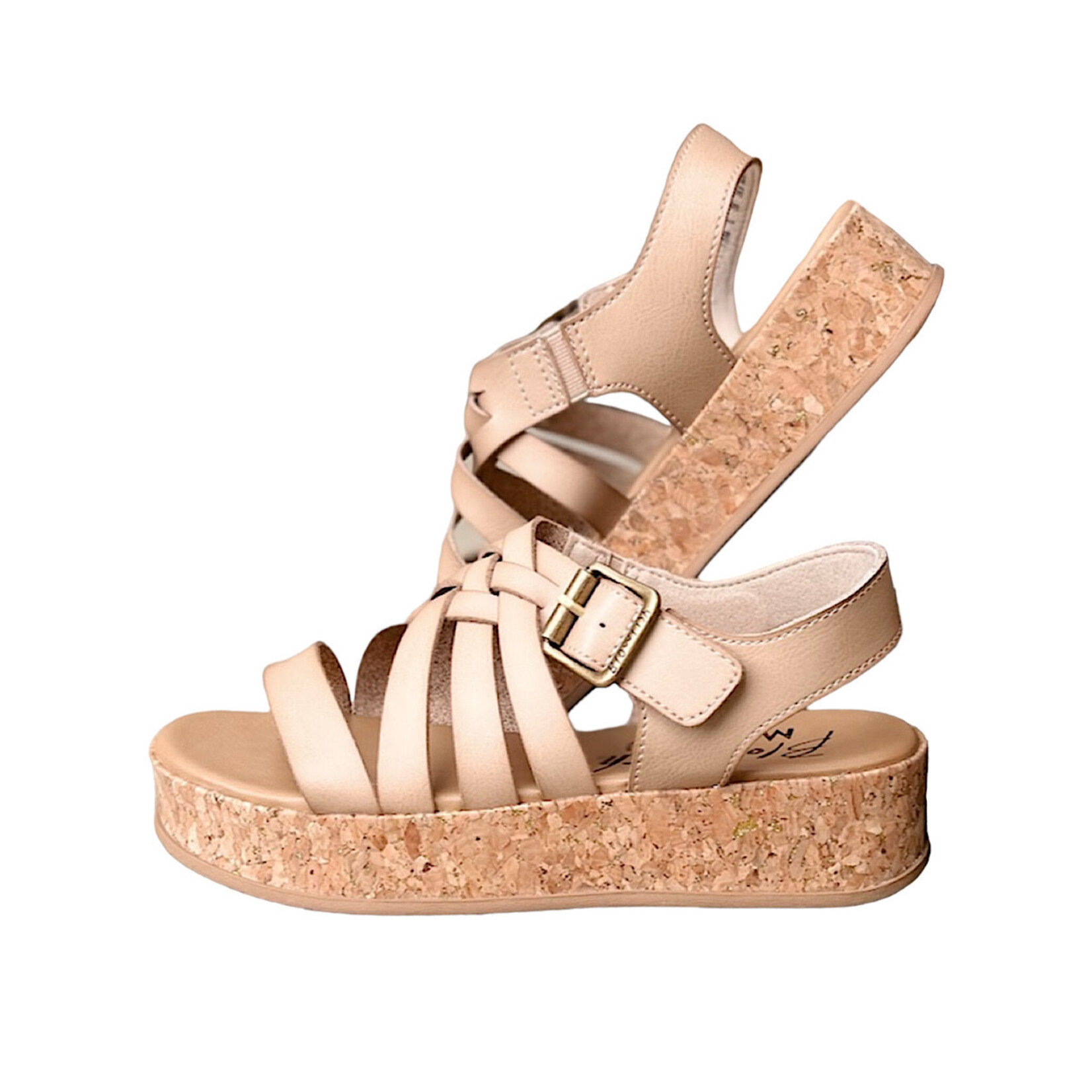 Blowfish Merci Almond Faux Leather Sandals