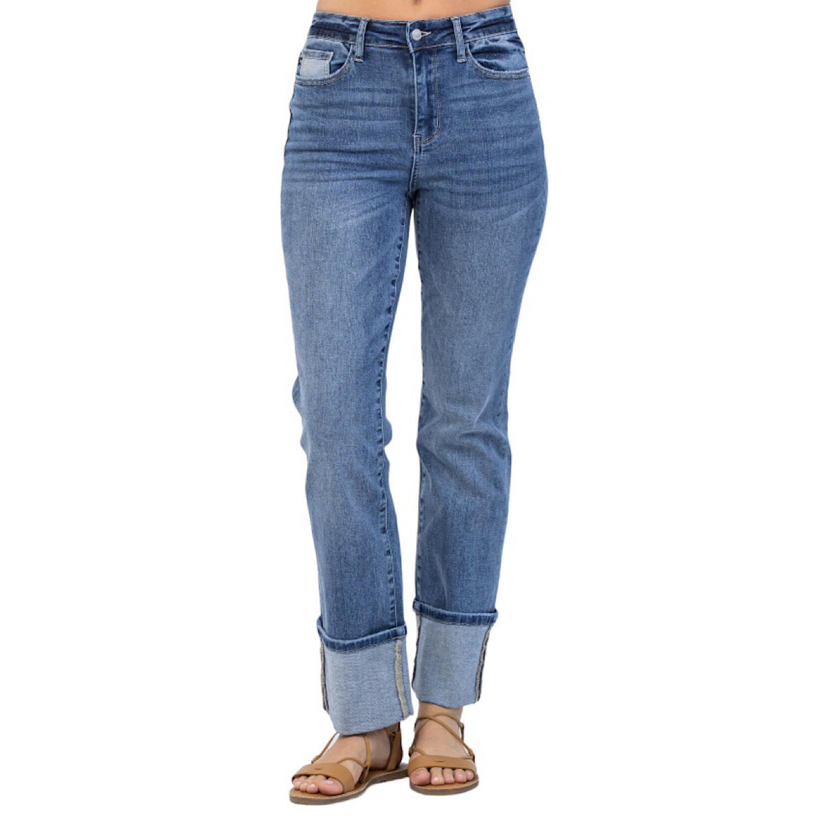 Judy Blue Judy Blue H/R Straight Leg with Wide Cuff JB88328