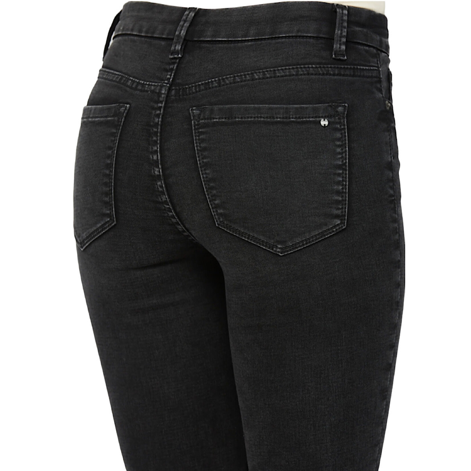 Mica Denim MICA MDP-S680BK Black Washed Super Soft Mid Rise Knit Denim Skinny