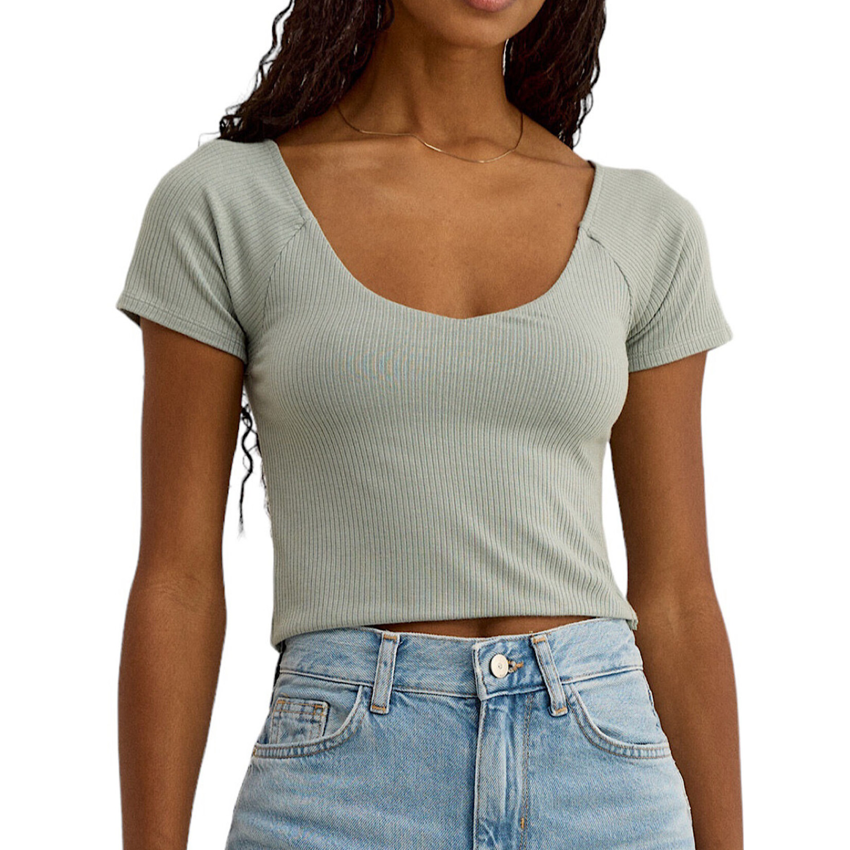 Z Supply Z Supply Kallen Rib Top Harbor Gray