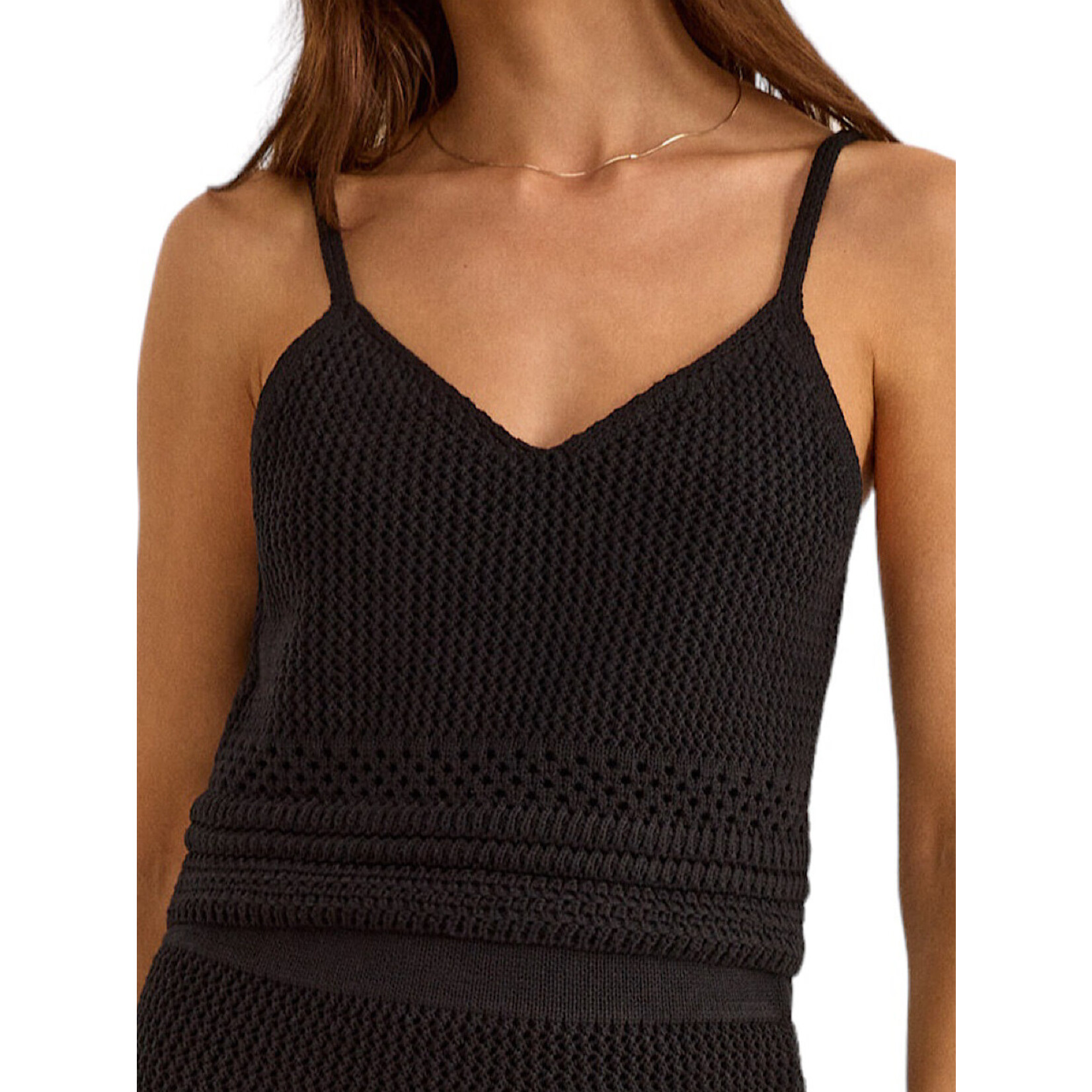 Z Supply Z Supply Embrie Crochet Tank Black