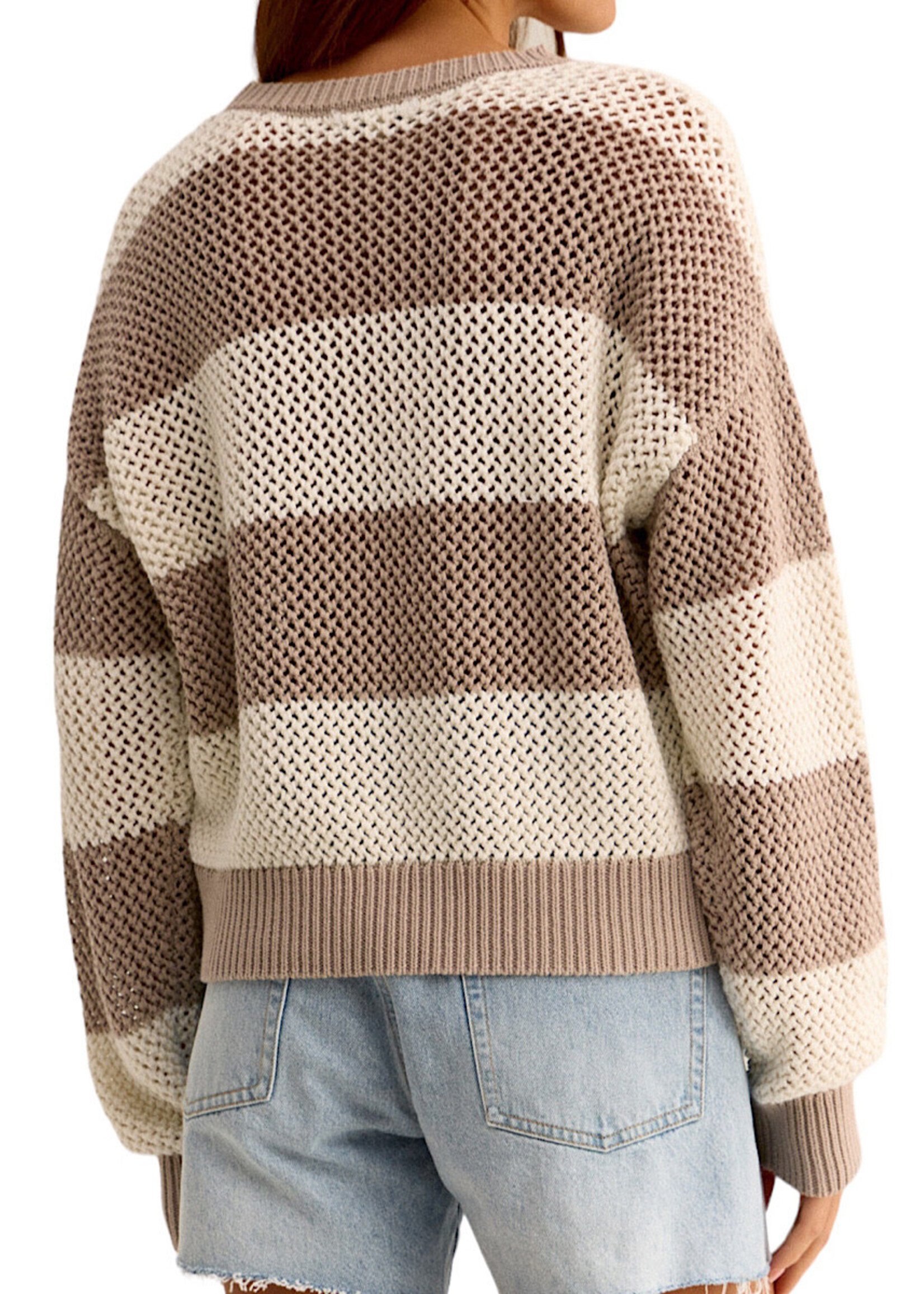 Z Supply Z Supply Broadbeach Stripe Sweater Putty