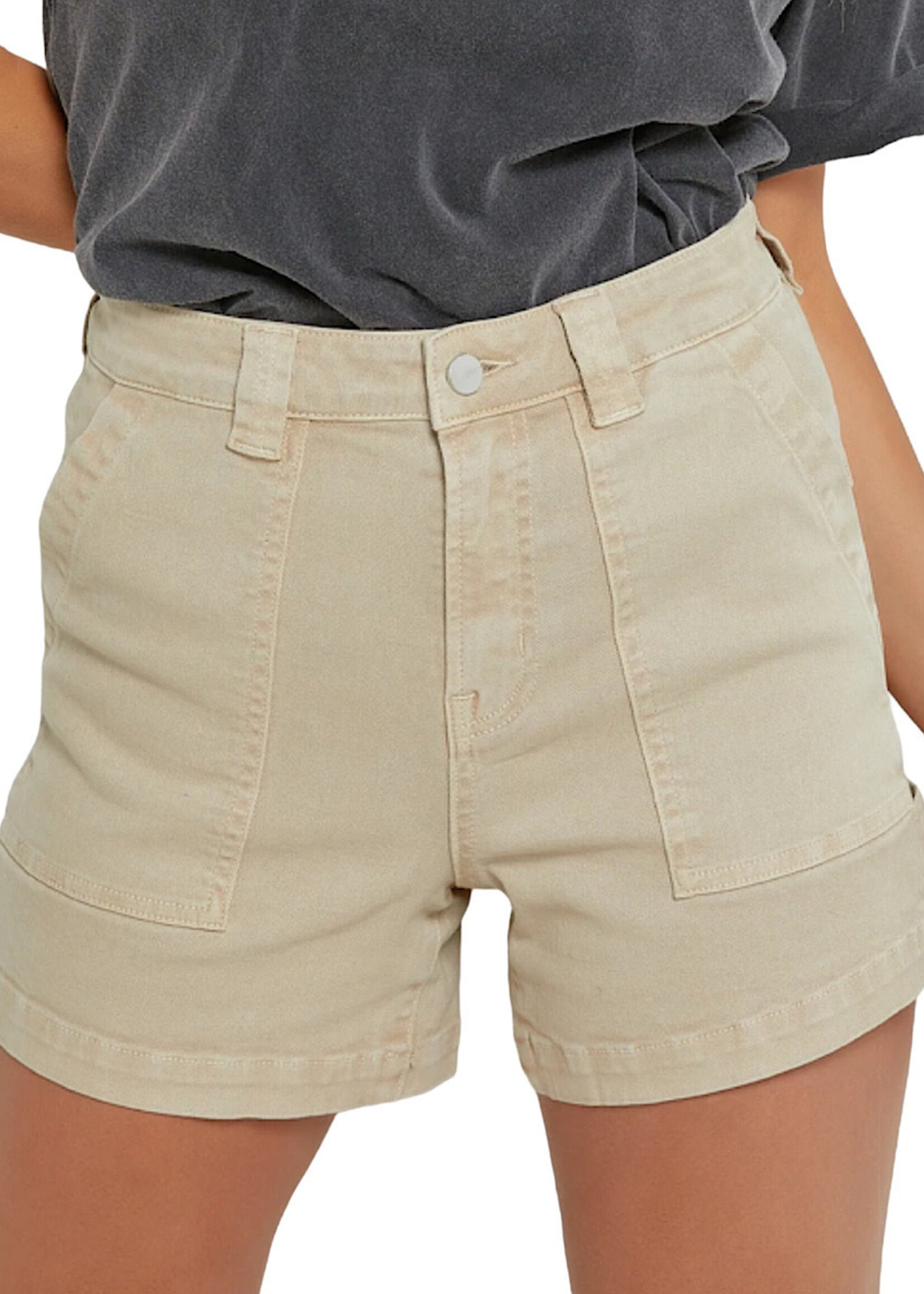 Mica Denim Mica Tan Super High Carpenter Shorts MDP-H556TN