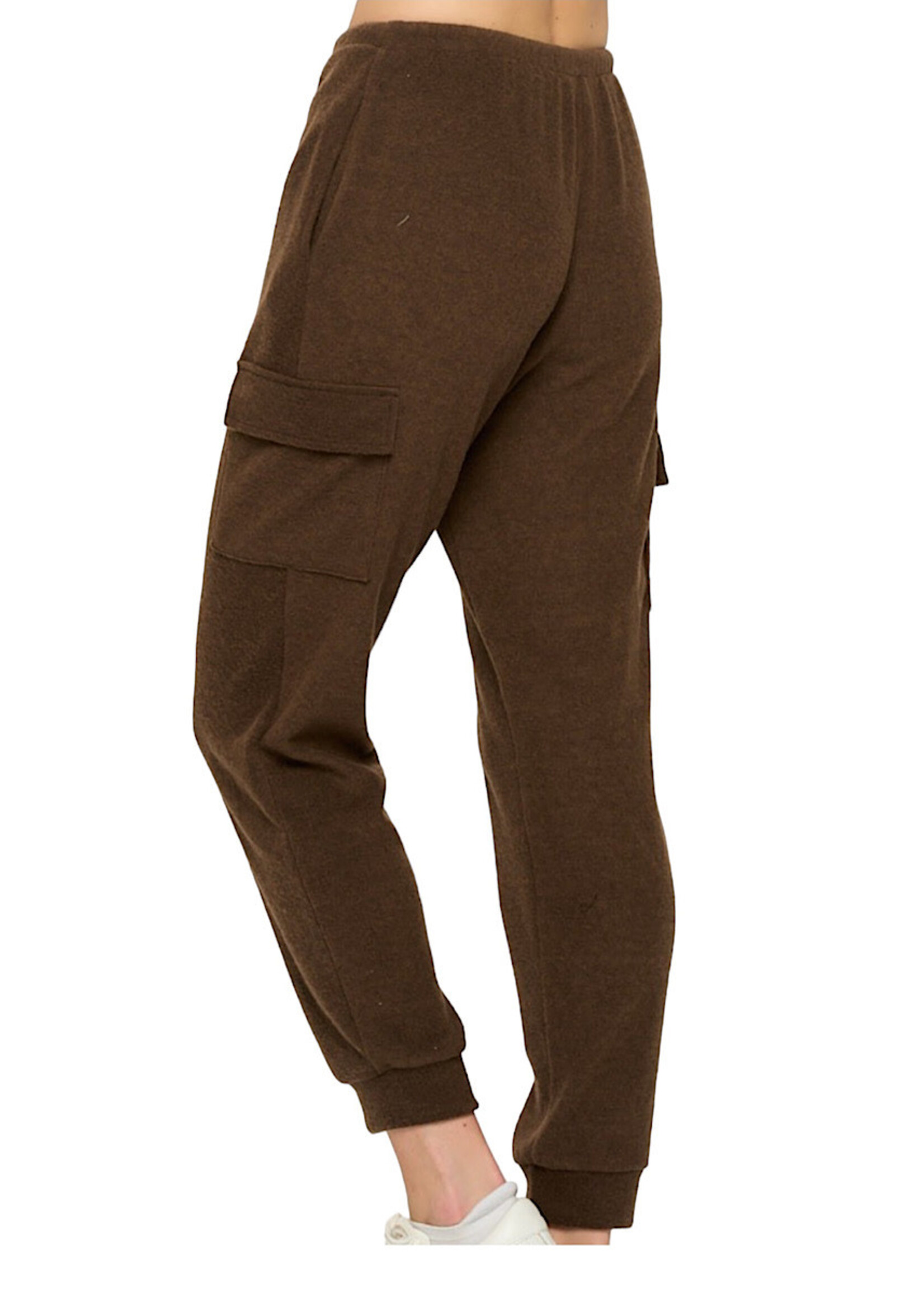 Brown Jogger Cargo Pants with Pockets